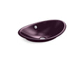 KOHLER K-5403-PL-PLM Iron Plains Oval Wading Pool bathroom sink with Black Plum painted underside