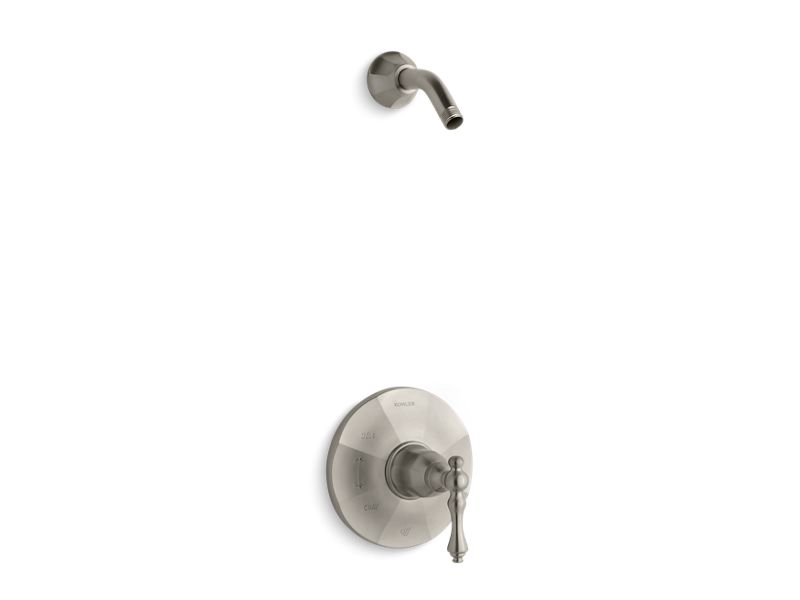 KOHLER K-TLS13493-4-BN Kelston Rite-Temp(R) shower valve trim with lever handle, less showerhead