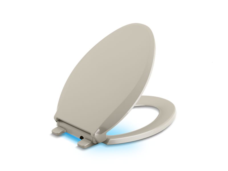 KOHLER K-75796-G9 Cachet Nightlight Quiet-Close Elongated toilet seat