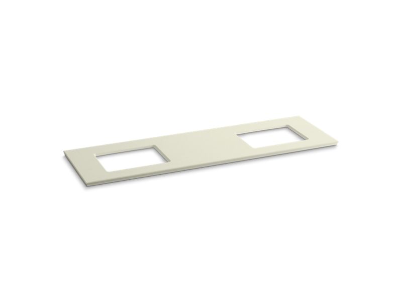 KOHLER K-5462-S35 Solid/Expressions 73" vanity-top with double Verticyl rectangular cutout
