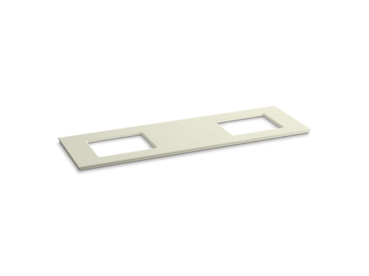 KOHLER K-5462-S35 Solid/Expressions 73" vanity-top with double Verticyl rectangular cutout