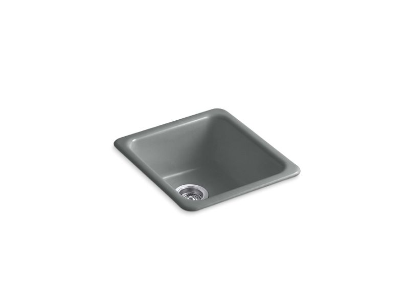 KOHLER K-6584-FT Iron/Tones 17" x 18-3/4" x 8-1/4" Top-mount/undermount single-bowl kitchen sink