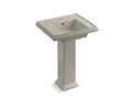 KOHLER Tresham K-2844-1-G9 Sandbar 24" square pedestal bathroom sink