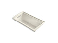 KOHLER K-1167-GHVL-96 Underscore 60" X 30" Alcove Vibracoustic Bath With Heated Bubblemassage, Left Drain In Biscuit