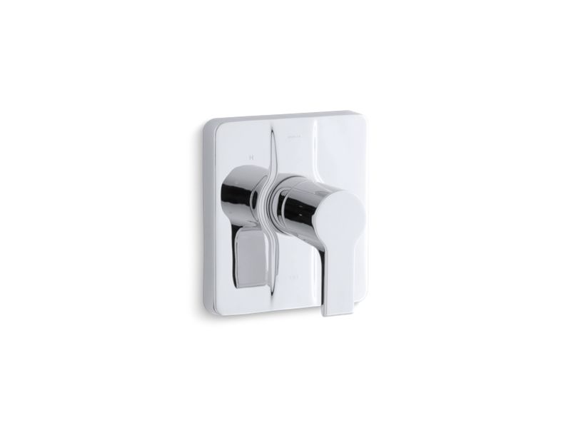 KOHLER K-TS10448-4-CP Singulier Rite-Temp(R) valve trim with lever handle