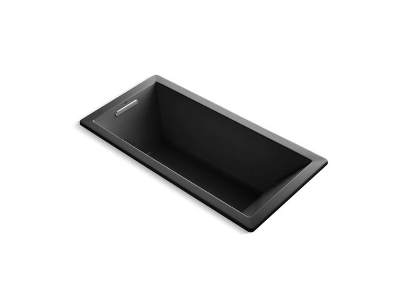KOHLER K-1822-VB-7 Underscore 66" X 32" Drop-In Vibracoustic Bath In Black Black