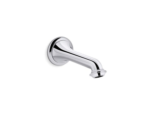 KOHLER K-72792-CP Polished Chrome Artifacts Wall-mount bath spout with turned design