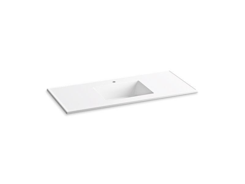 KOHLER K-2783-1-0 White Ceramic/Impressions 49" Vitreous china vanity top with integrated rectangular sink