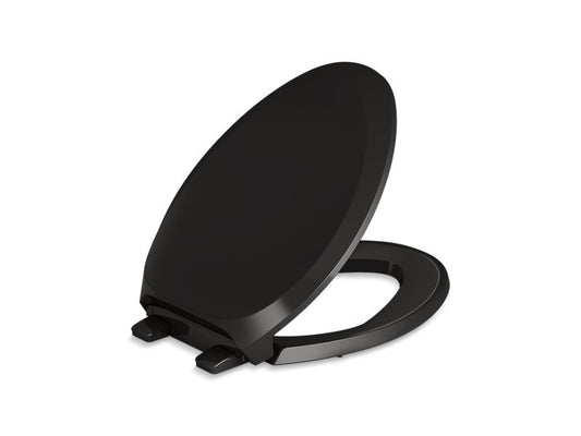 KOHLER K-4713-RL-7 Black Black French Curve ReadyLatch Quiet-Close elongated toilet seat