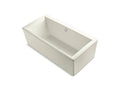 KOHLER K-6366-96 Stargaze 72" x 36" freestanding bath with straight shroud and center drain