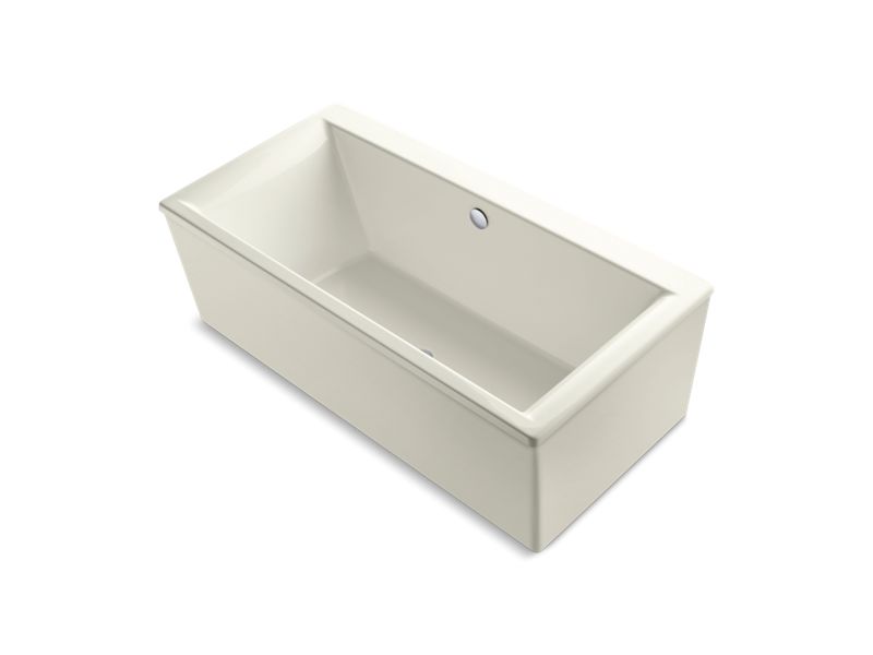 KOHLER K-6366-96 Stargaze 72" x 36" freestanding bath with straight shroud and center drain