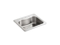 KOHLER K-3362-4-NA Staccato 25" Top-Mount Single-Bowl Kitchen Sink