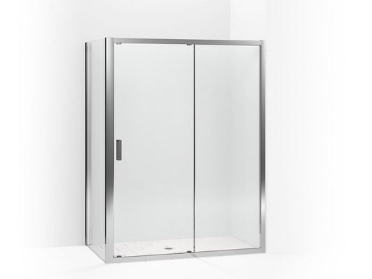 KOHLER K-706134-L-SHP Aerie Sliding shower door with return panel, 75" H x 57-1/16 - 59-7/16" W, with 5/16" thick Crystal Clear glass