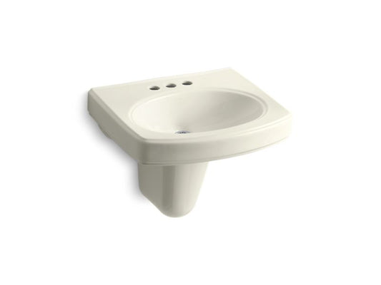 KOHLER K-2035-4-96 Pinoir Wall-mount bathroom sink with 4" centerset faucet holes