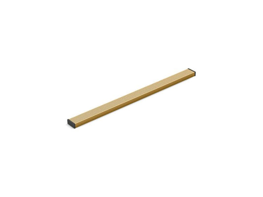 KOHLER K-80659-2MB Vibrant Brushed Moderne Brass 2-1/2" x 36" linear drain grate with perforated pattern