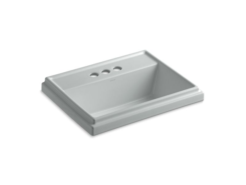 KOHLER K-2991-4-95 Tresham Rectangle Drop-in bathroom sink with 4" centerset faucet holes