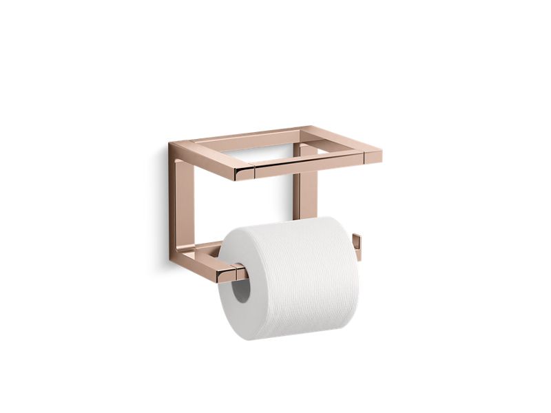 KOHLER K-31750-RGD Vibrant Rose Gold Draft Pivoting toilet paper holder