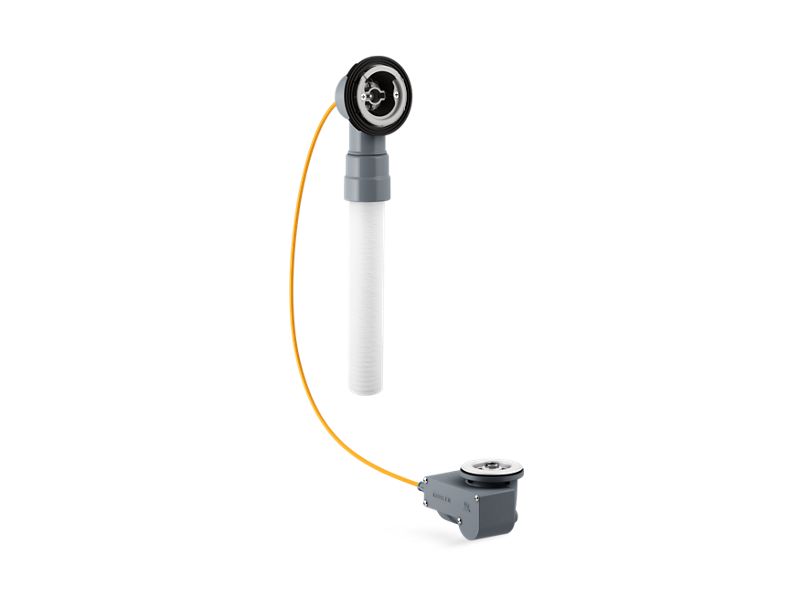 KOHLER K-37386-NA PureFlo rough-in cable drain, PVC, 30" cable, less horizontal tube
