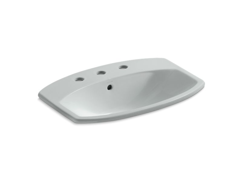 KOHLER K-2351-8-95 Cimarron Drop-in bathroom sink with 8" widespread faucet holes