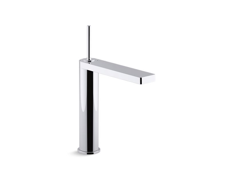 KOHLER K-73053-4-CP Composed Tall Single-handle bathroom sink faucet with joystick handle