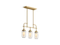 KOHLER K-22658-CH03-BGL Artifacts Three-light linear chandelier