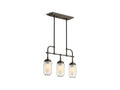 KOHLER K-22658-CH03-BZL Artifacts Three-light linear chandelier