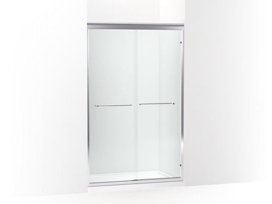 KOHLER K-702215-6L-SHP Bright Polished Silver Fluence 44-1/2" - 47-1/2" W x 75-23/32" H sliding shower door with 1/4" thick Crystal Clear glass