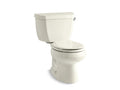 KOHLER Wellworth Classic K-3577-TR-96 Biscuit Classic Two-piece round-front 1.28 gpf toilet with right-hand trip lever and tank cover locks