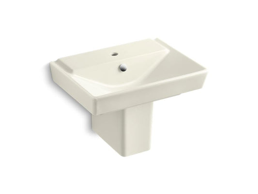 KOHLER K-5150-1-96 Rêve 23" semi-pedestal bathroom sink with single faucet hole and shroud