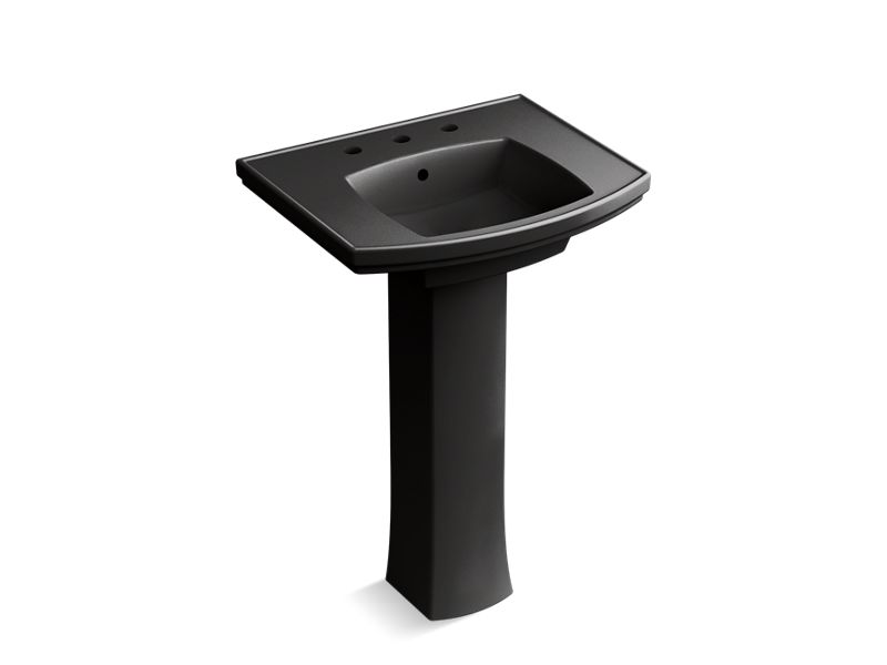KOHLER K-24050-8-7 Kelston Pedestal bathroom sink with 8" centerset faucet holes