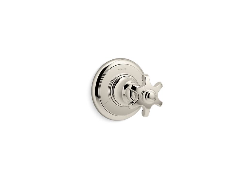 KOHLER K-T72770-3M-SN Vibrant Polished Nickel Artifacts MasterShower transfer valve trim with prong handle