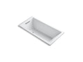 KOHLER K-1167-GHVB-0 Underscore 60" X 30" Drop-In Vibracoustic Bath With Heated Bubblemassage In White