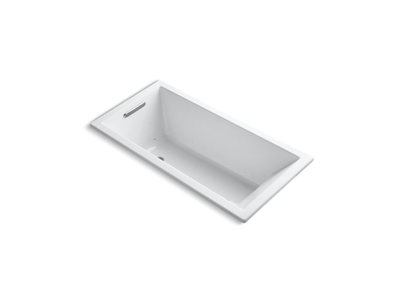 KOHLER K-1167-GHVB-0 Underscore 60" X 30" Drop-In Vibracoustic Bath With Heated Bubblemassage In White
