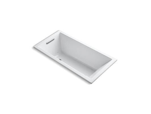 KOHLER K-1167-GHVB-0 Underscore 60" X 30" Drop-In Vibracoustic Bath With Heated Bubblemassage In White