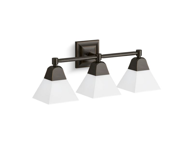 KOHLER K-23688-BA03-BZL Oil-Rubbed Bronze Memoirs Three-light sconce