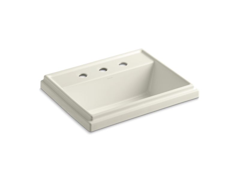 KOHLER K-2991-8-96 Tresham Rectangle Drop-in bathroom sink with 8" widespread faucet holes