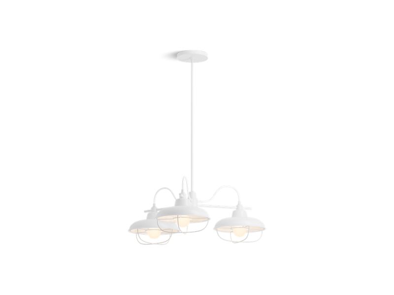 KOHLER K-23662-CH03-WHL Modern Farm Three-light chandelier