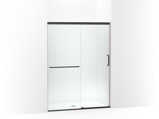 KOHLER K-707607-6D3-BL Matte Black Elate Sliding shower door, 70-1/2" H x 50-1/4 - 53-5/8" W, with 1/4" thick Frosted glass