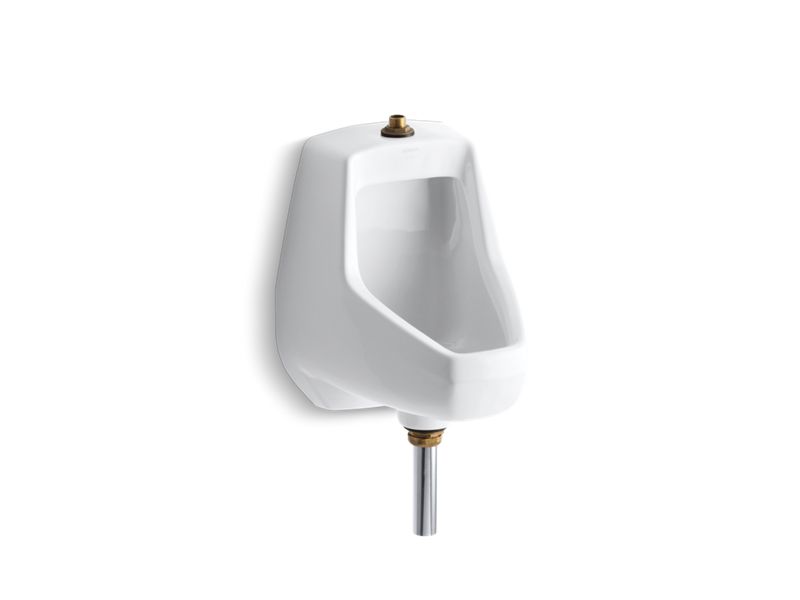 KOHLER K-5024-T-0 Darfield Washdown wall-mount 1/2 gpf urinal with top spud and bottom outlet for exposed P-trap