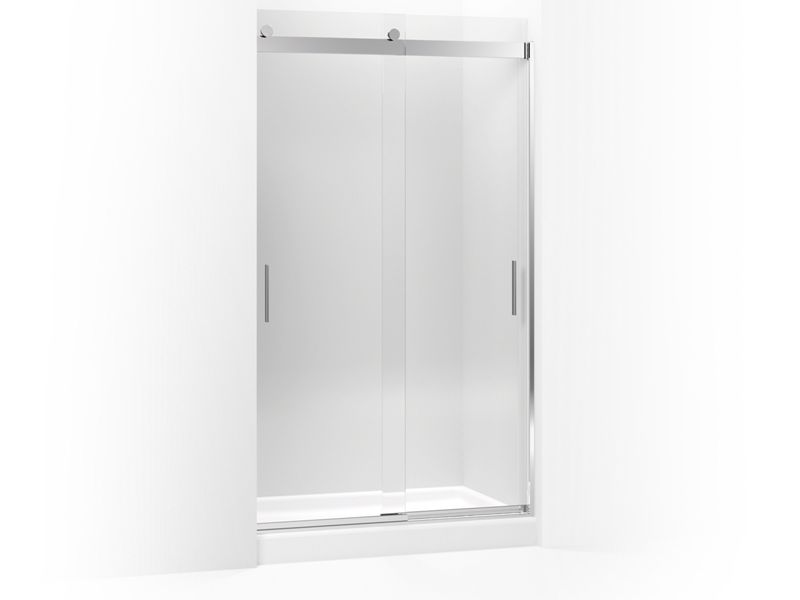 KOHLER K-706011-L-SHP Levity Sliding shower door, 82" H x 44-5/8 - 47-5/8" W, with 3/8" thick Crystal Clear glass
