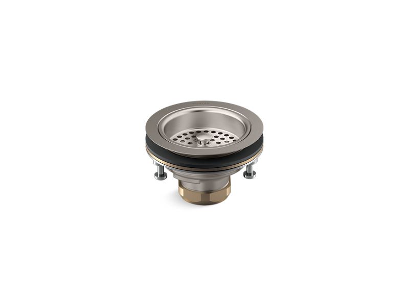 KOHLER K-R8799-C-VS Vibrant Stainless Duostrainer Sink drain and strainer,less tailpiece