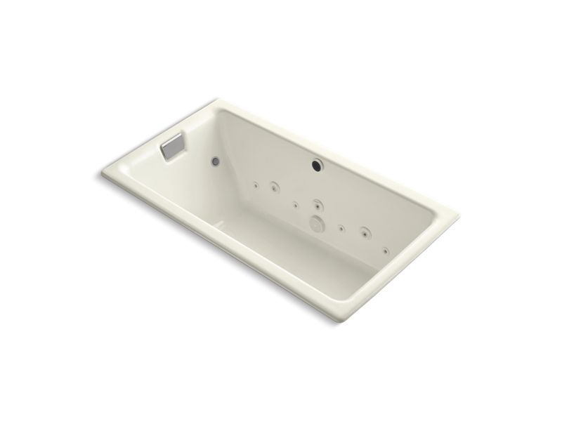 KOHLER K-856-AH-96 Biscuit Tea-for-Two 66" x 36" drop-in Effervescence whirlpool bath with spa package
