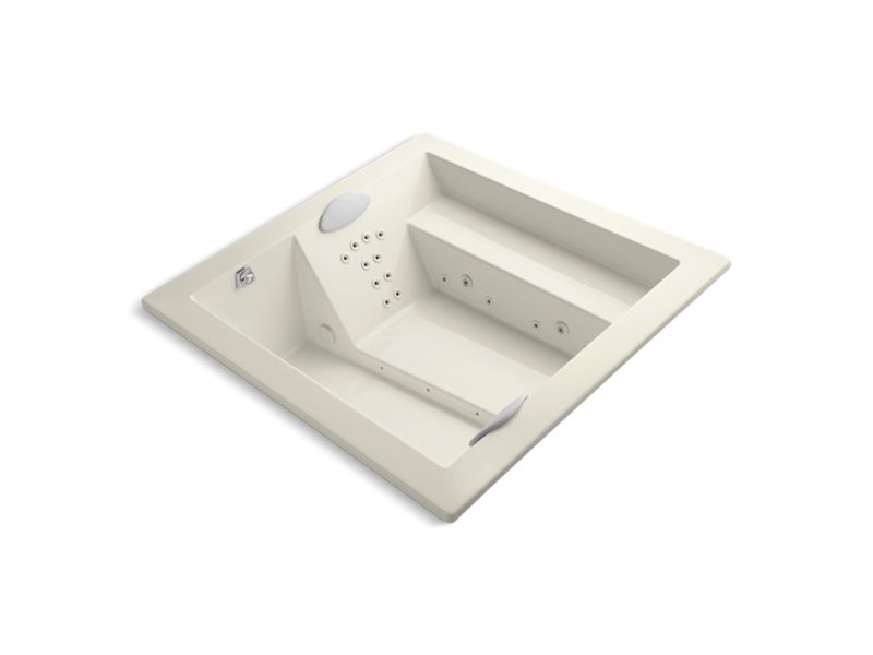 KOHLER K-1111-VLN-96 Consonance 69-1/4" x 69-1/4" drop-in whirlpool bath with BodyMassage backjet