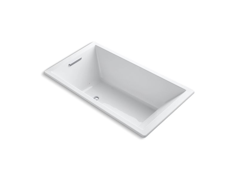 KOHLER K-1173-GHVB-0 Underscore 66" X 36" Drop-In Vibracoustic Bath With Heated Bubblemassage In White