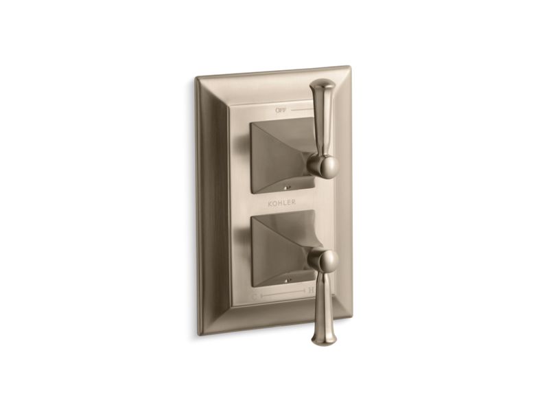 KOHLER K-T10422-4S-BV Memoirs Stately Valve trim with lever handles for stacked valve, requires valve