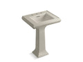 KOHLER K-2238-8-G9 Memoirs Classic Classic 24" pedestal bathroom sink with 8" widespread faucet holes