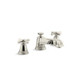 KOHLER K-T13140-3B-SN Pinstripe Deck-mount bath faucet trim for high-flow valve with cross handles, valve not included