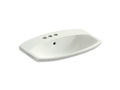 KOHLER K-2351-4-NY Cimarron Drop-in bathroom sink with 4" centerset faucet holes