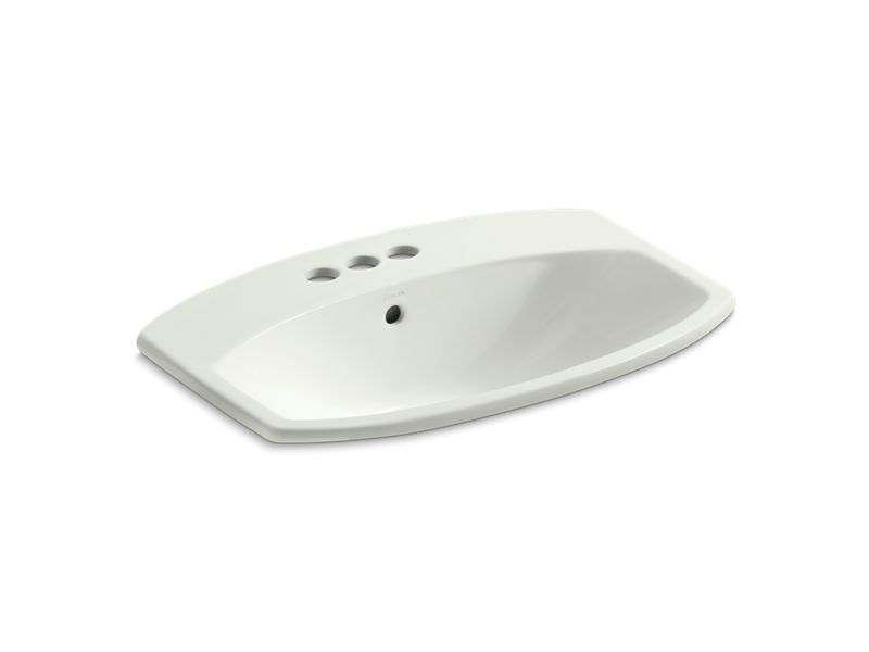 KOHLER K-2351-4-NY Cimarron Drop-in bathroom sink with 4" centerset faucet holes