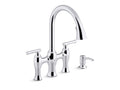 KOHLER K-R28705-SD-CP Oresund Single-hole bridge kitchen sink faucet with two-function sprayhead In Polished Chrome
